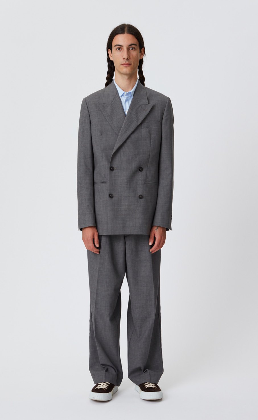 ジャケット the garment Mille grey double-breasted jacket The Garment Mille Double Breasted Jacket - Grey - 48% Off