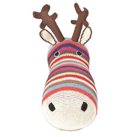 Anne-Claire Petit Reindeer Multi-Colored Trophy Head - Dodo Les Bobos Anne-Claire Petit Reindeer Multi-Colored Trophy Head - Dodo Les Bobos