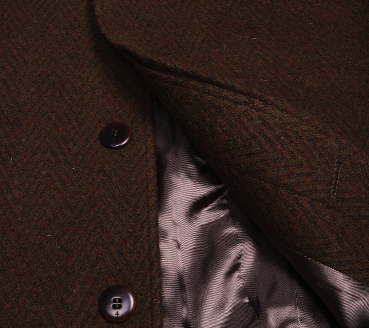 La Paz Couto Wool Jacket - Brown Herringbone - Image 4 of 4