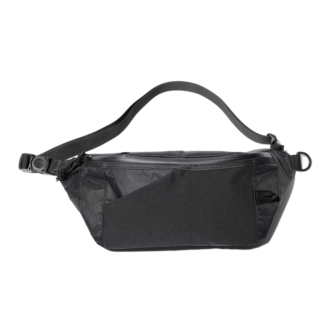 Snow Peak XPac Nylon Waist Bag Black Garmentory