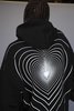 Marni Heart Print Oversized Vintage Jersey Hoodie - Black - Thumbnail 2
