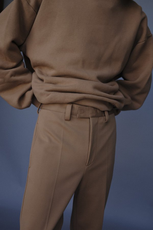 Marni Techno Jersey Flared Trouser - Nude Marni Techno Jersey Flared Trouser - Nude