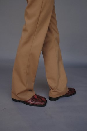 Marni Techno Jersey Flared Trouser - Nude Marni Techno Jersey Flared Trouser - Nude