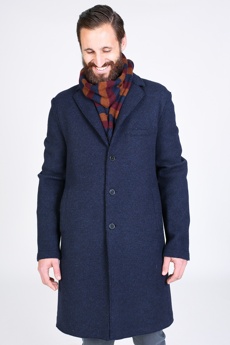 専門店では Men's Harris Wharf London Boxy Coat in Navy Blue | Garmentory ジャケット・アウター