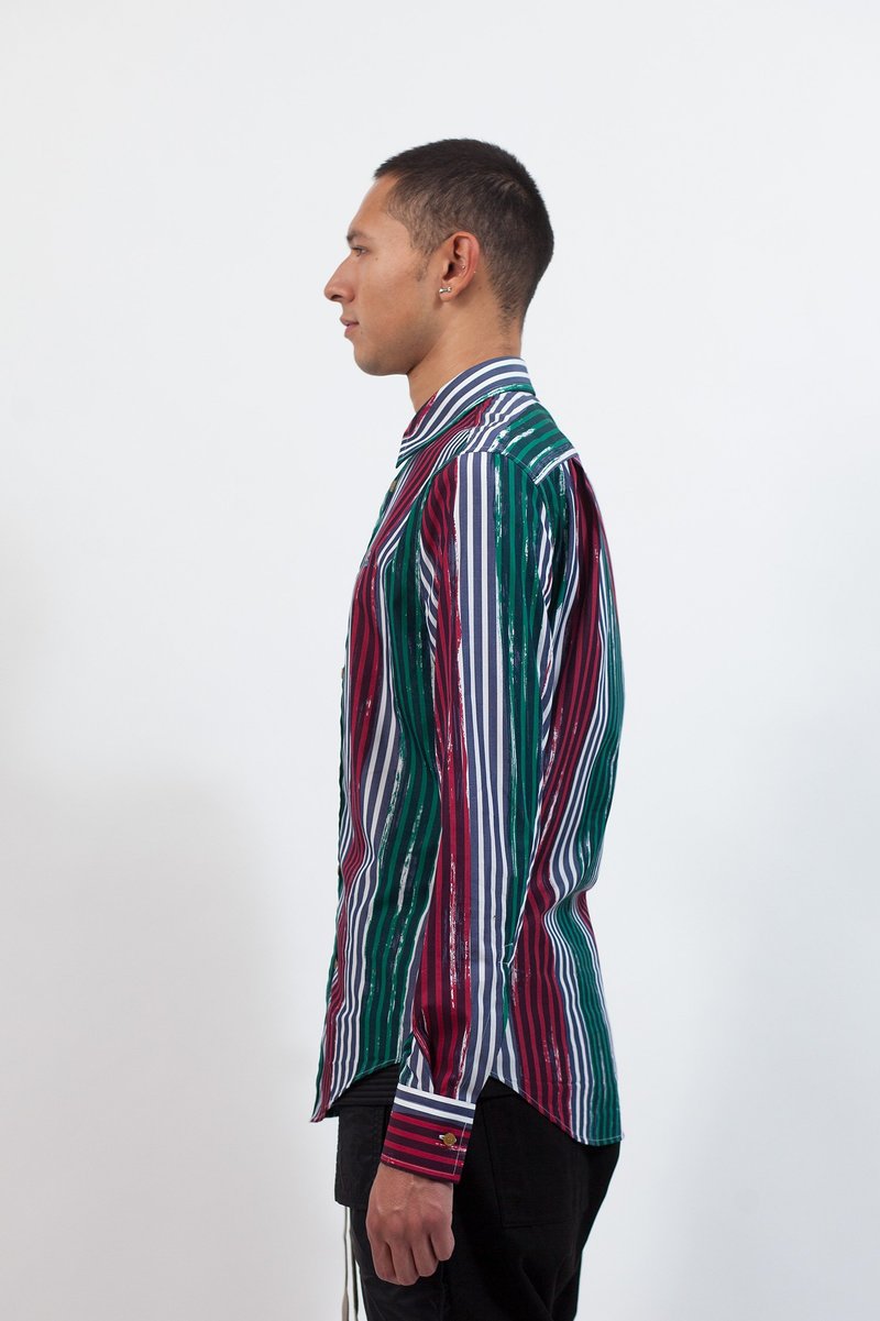Vivienne Westwood Slim Fit Shirt - Painted Striped | Garmentory
