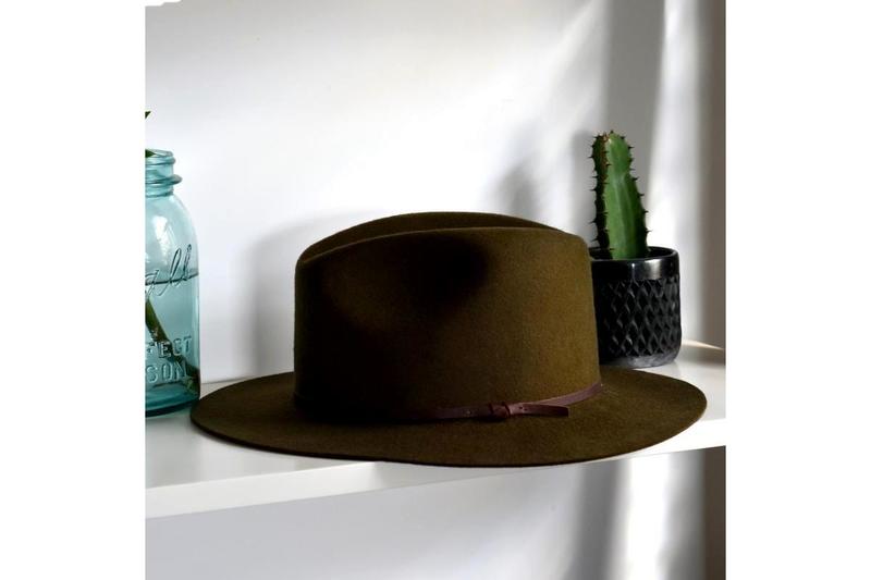 UNISEX Yellow 108 Paul Fedora - Olive | Garmentory display picture 1