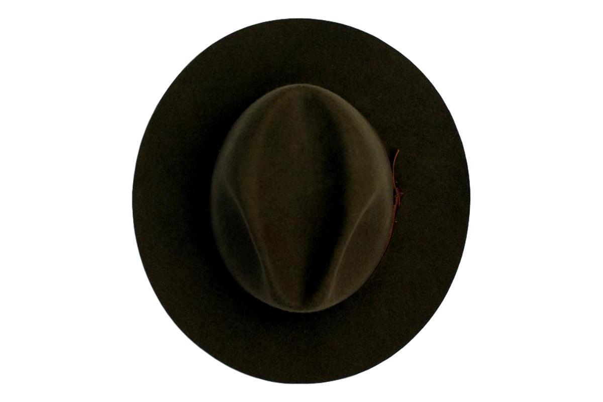 UNISEX Yellow 108 Paul Fedora - Olive | Garmentory display picture 3