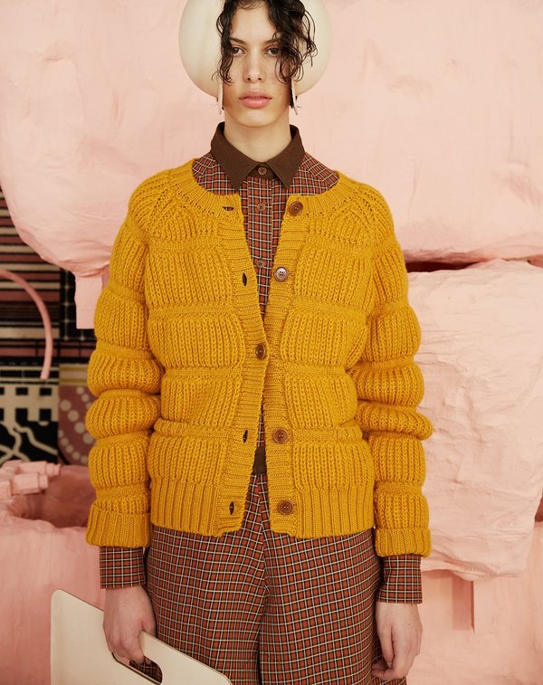 Henrik Vibskov Chunky Tubes Cardigan Gold