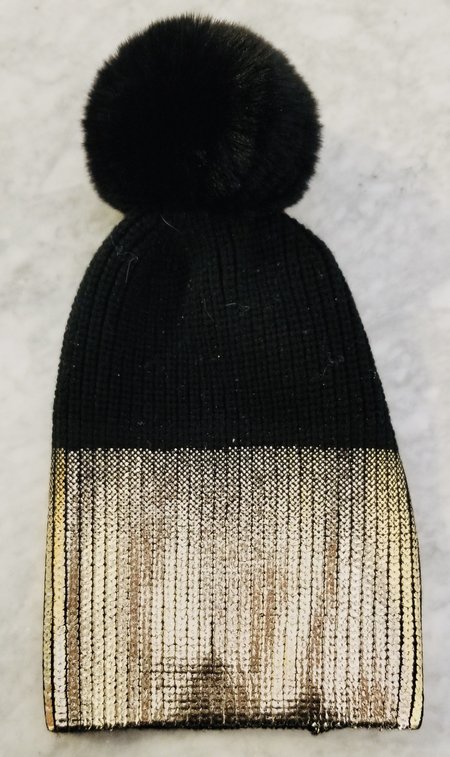 Jocelyn Fur Hat With Ombre Metallic 