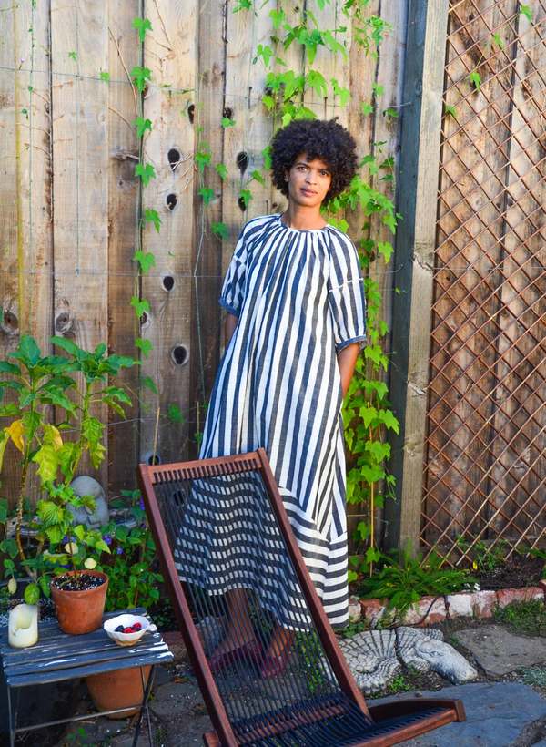 womens black dress sneakers Black Striped Knitted Bandeau Midi Dress