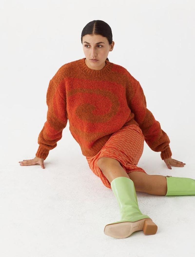 Paloma Wool Twister Knit Sweater - Orange | Garmentory