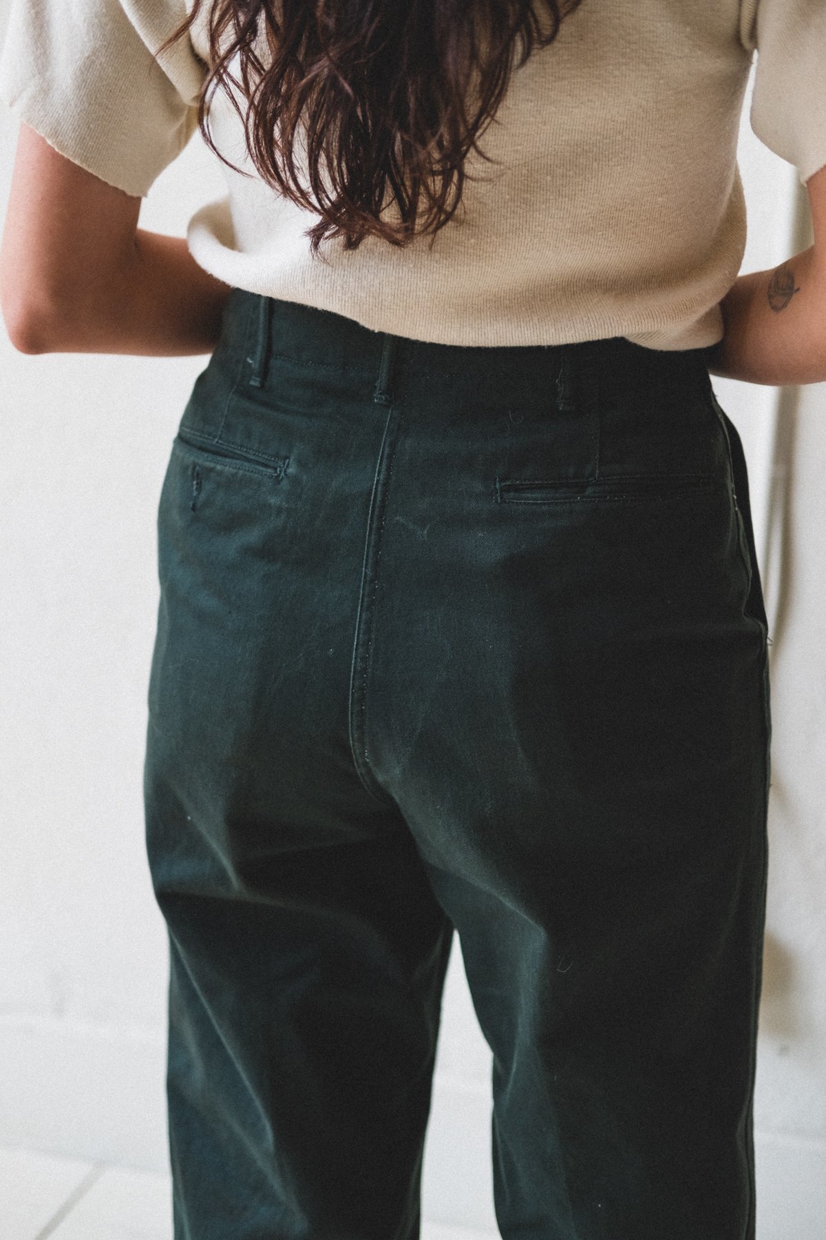 VINTAGE WORK 22 PANTS Dark green Garmentory