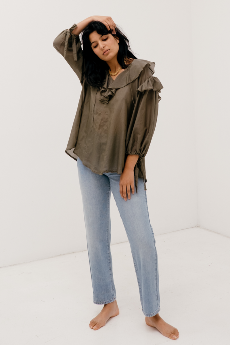 Ellis Label Studio Blouse Khaki Garmentory