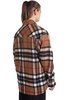 we11done Wool Half-Zip Shirt - Brown Check - Thumbnail 3