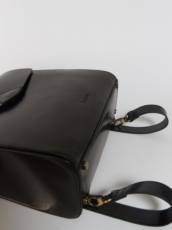 Black Leather Women’s Backpack - Macta Vere Verto VereVerto Macta Backpack | Garmentory main image 3