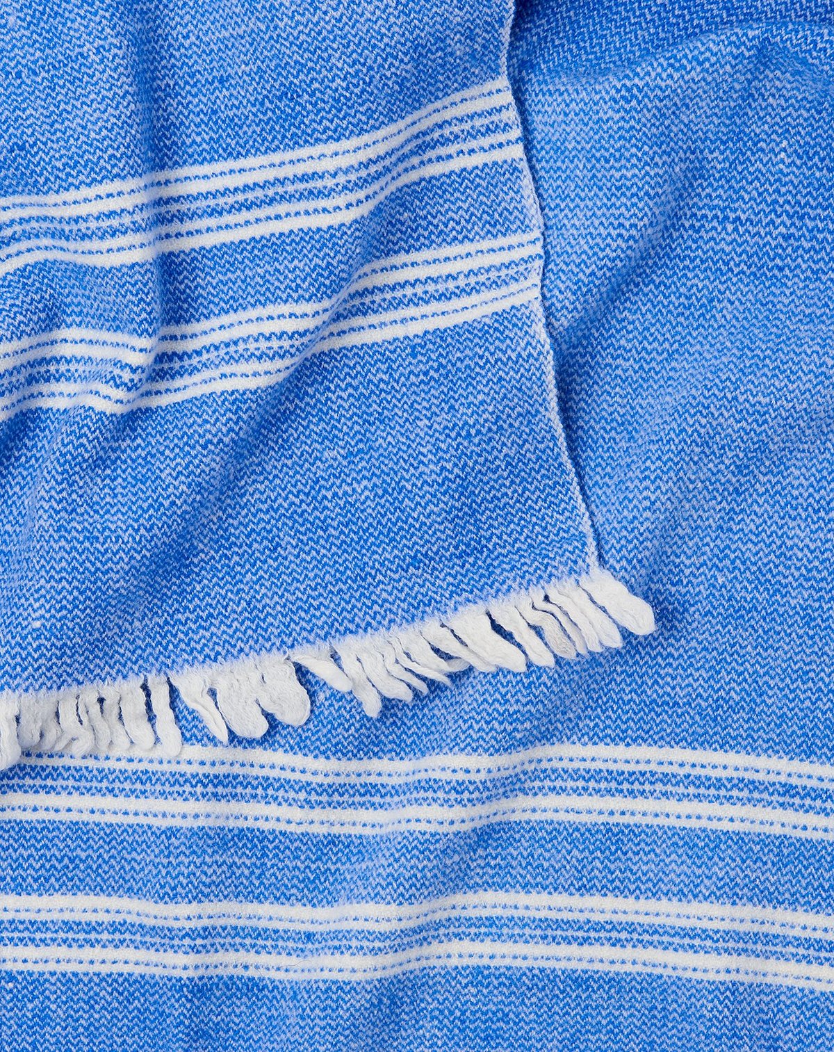 Auntie Oti Herringbone Throw Blue Garmentory