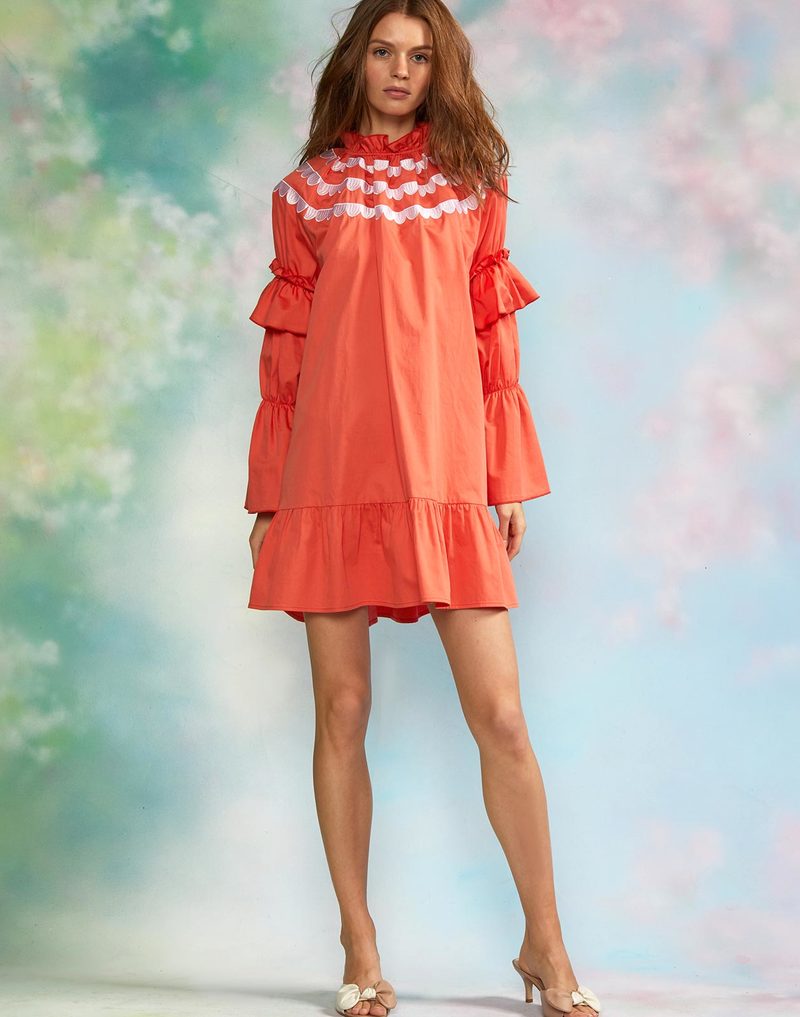 cynthia rowley embroidered dress Cynthia Rowley Bouquet Embroidered Mini Dress
