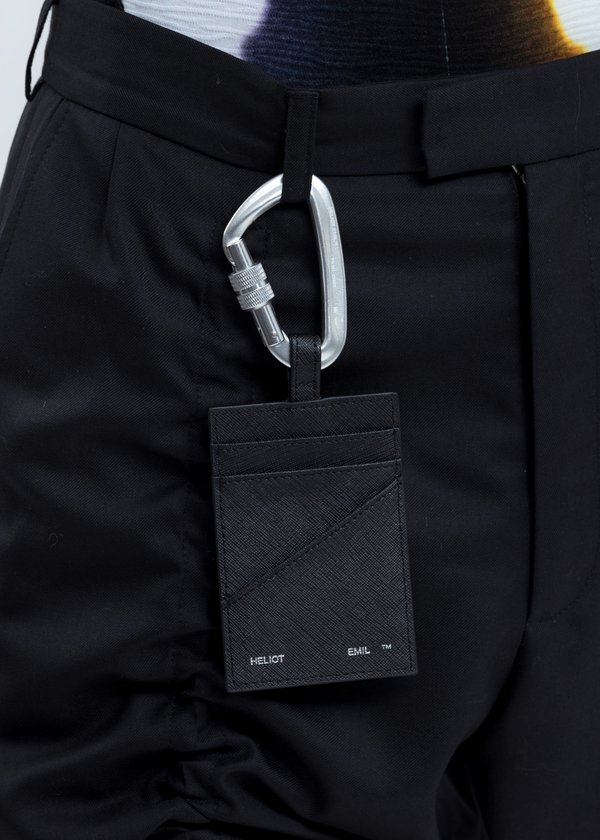 Heliot Emil Carabiner Cardholder - Black | Garmentory