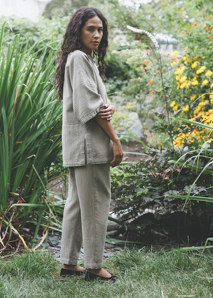 Black Crane Quilted Pant in Cement Black Crane Quilted Pant in Cement