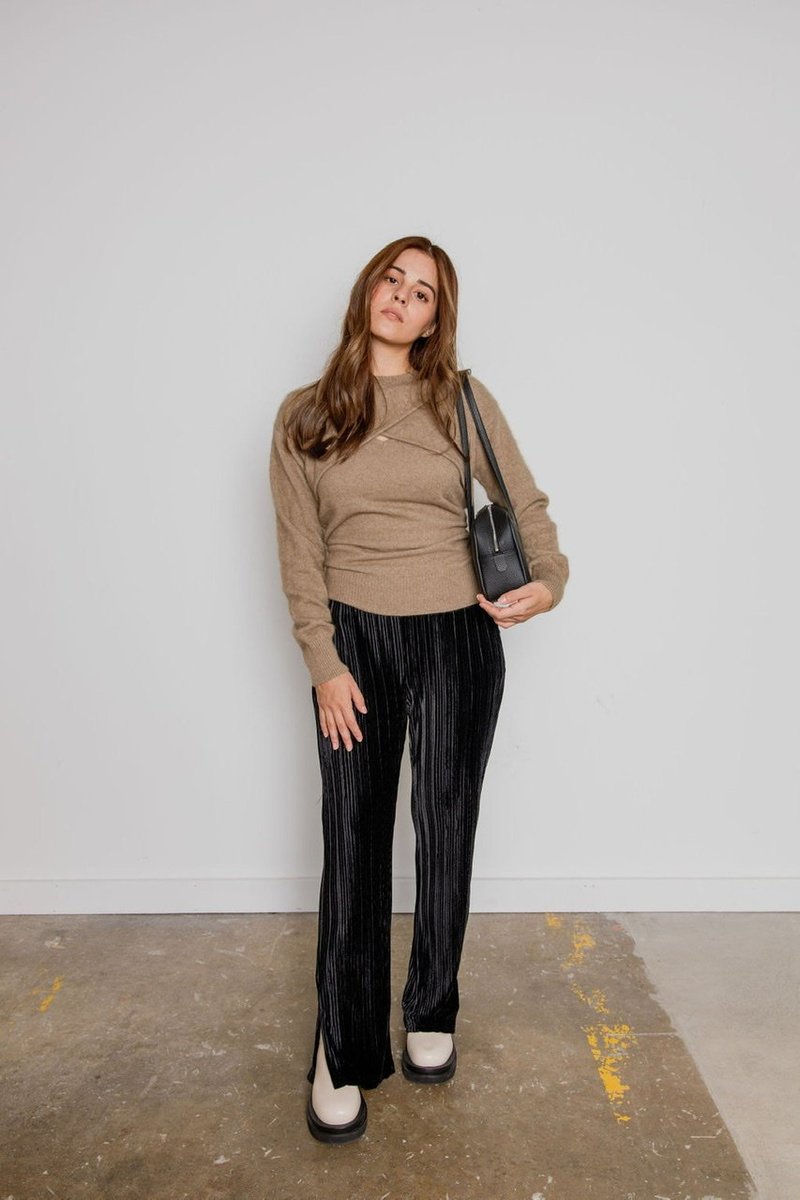 JOWA. berlin Racoon Knit Tank and Crop Knit Set - Brown