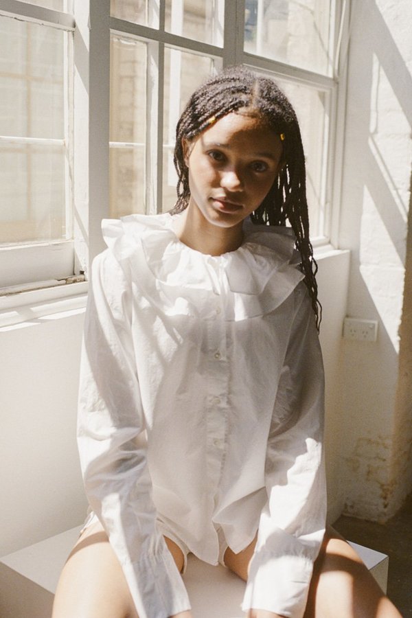 BLANCA Trine Cotton Shirt - White