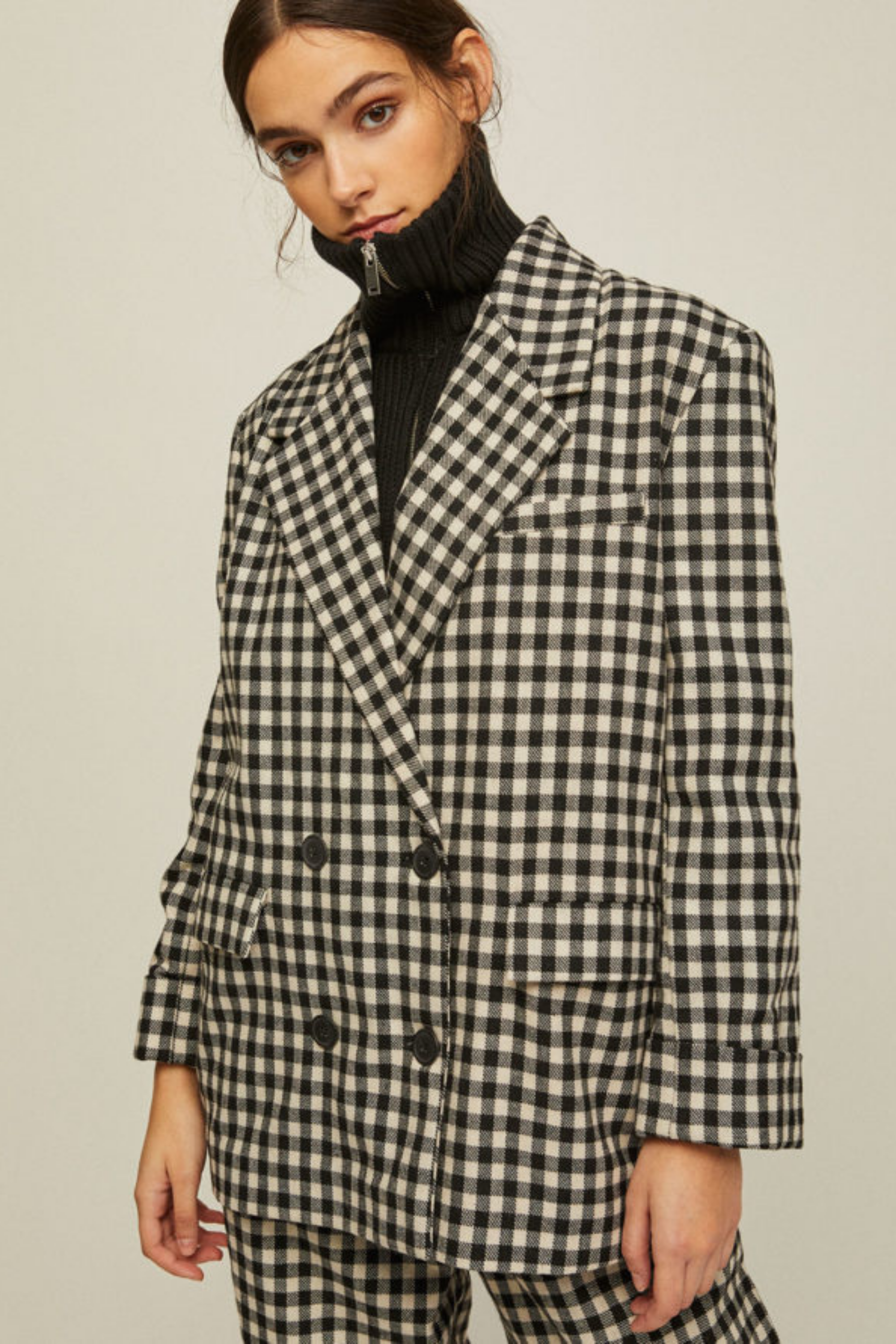 Black gingham blazer Outlet
