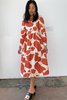 Lisa Says Gah Maddie Midi Dress - Moo Print - Thumbnail 1