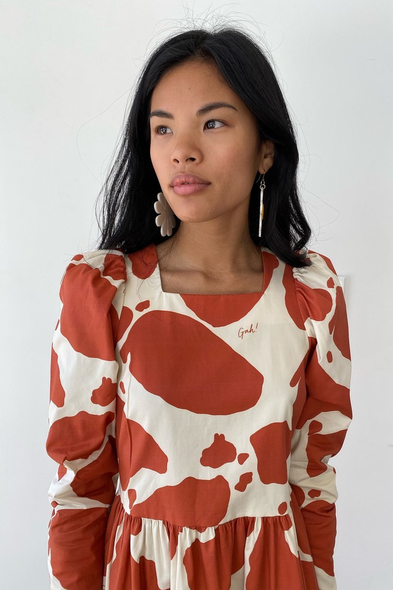 Lisa Says Gah Maddie Midi Dress - Moo Print