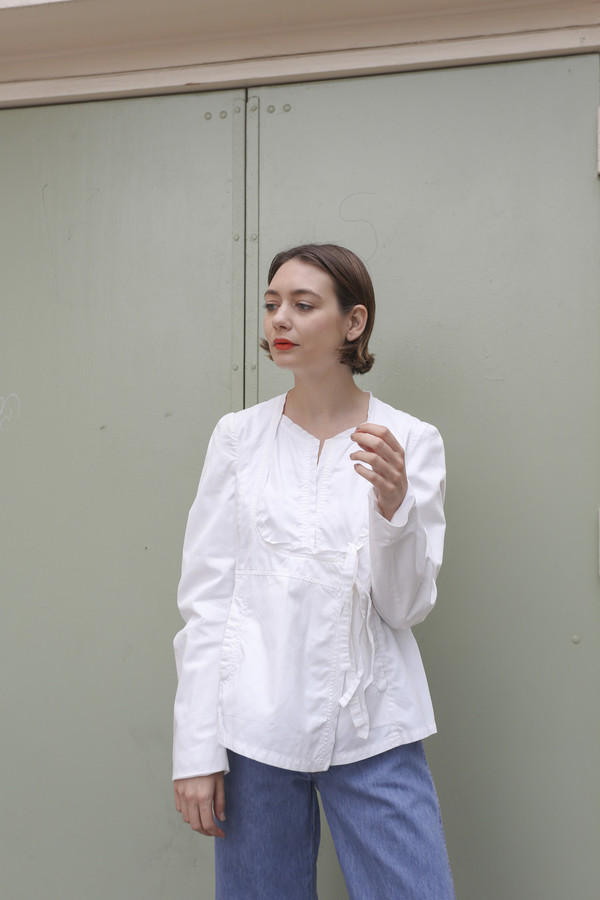 NONNA Vintage Dries Van Noten Tie Jacket/Top Garmentory