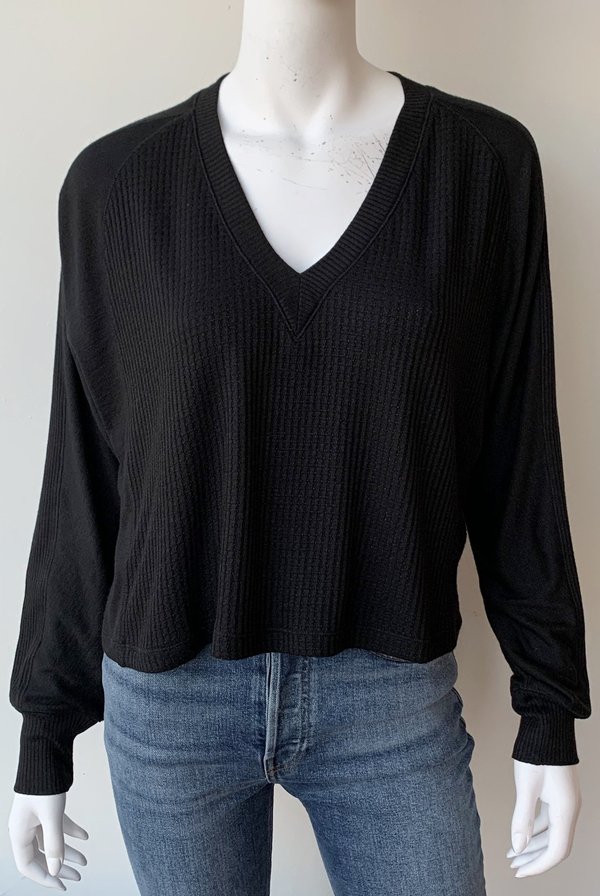Rag \u0026 Bone Knit Racer Pullover - Black 