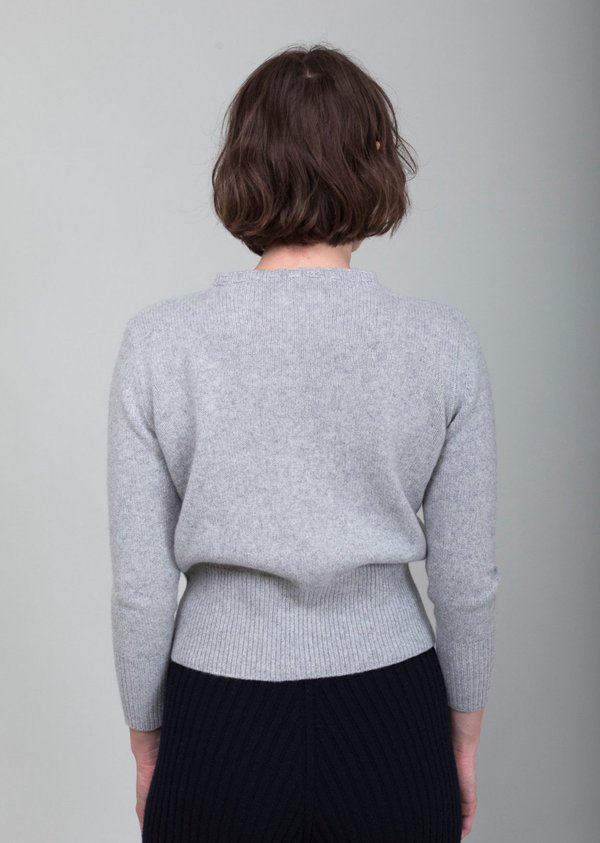 M J Watson Button Cardigan - Heather