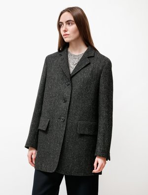 Margaret Howell Herringbone Wool Tweed Long Jacket | Garmentory