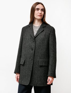 Margaret Howell Herringbone Wool Tweed Long Jacket | Garmentory