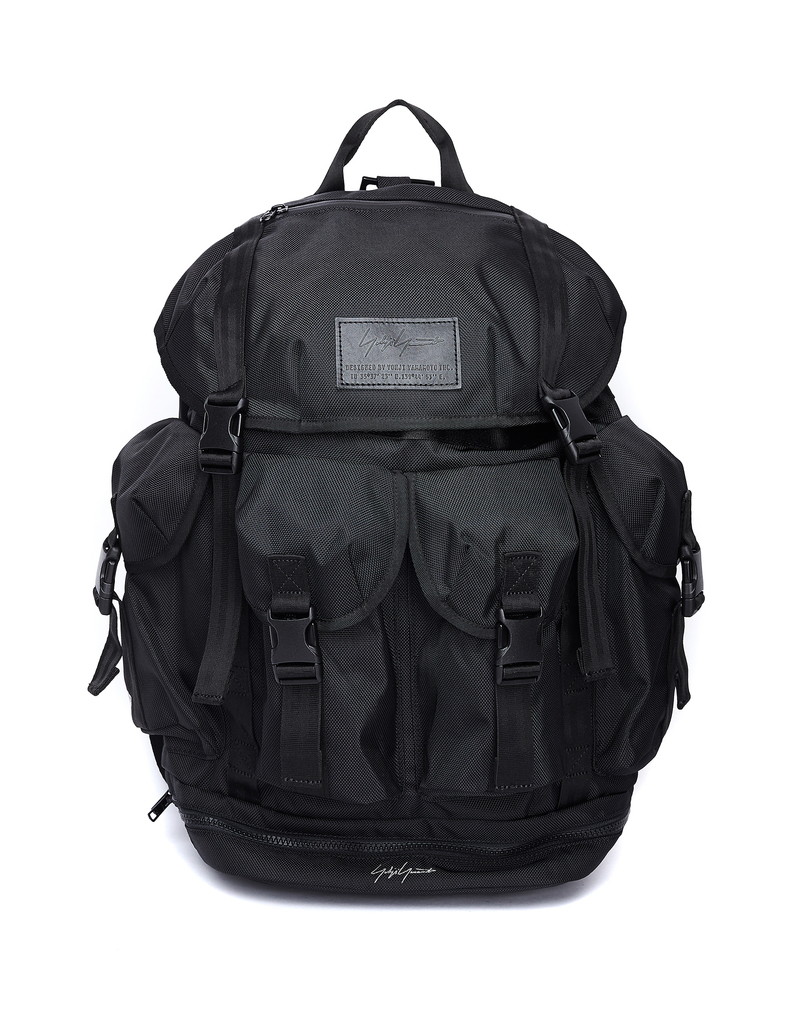 YOHJI YAMAMOTO × NEW ERA ブラック バックパック Yohji Yamamoto ヨウジヤマモト x ニューエラ New Era Rucksack