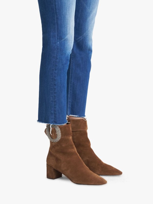 Mother Denim The Mid Rise Dazzler Crop Fray - Squeeze It Mother Denim The Mid Rise Dazzler Crop Fray - Squeeze It