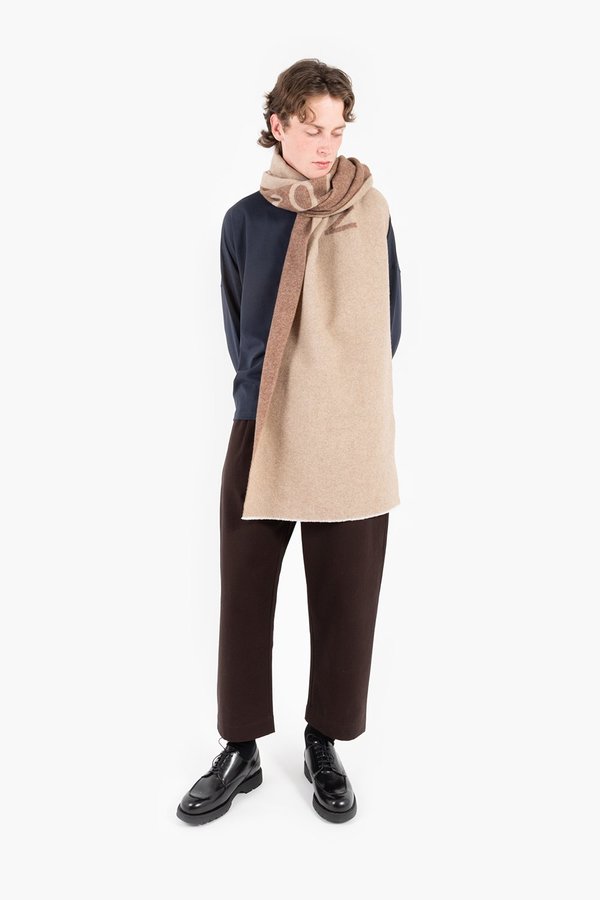 Studio Nicholson Logo Scarf - Tan/Camel | Garmentory