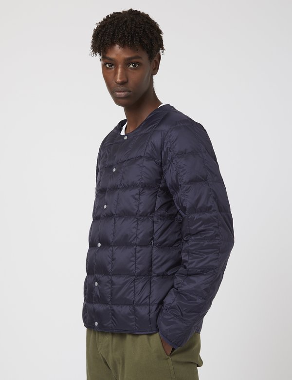 Taion Crew Neck Down Jacket - Navy | Garmentory