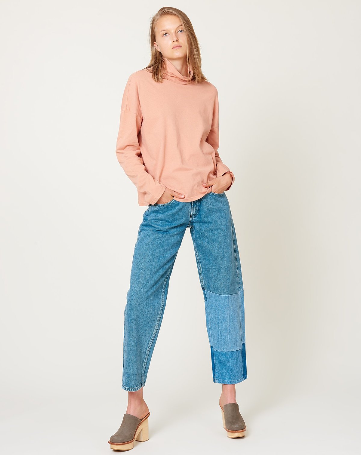 UNISEX Olderbrother Denim Tile Patch Jeans - blue - Image 1 of 6