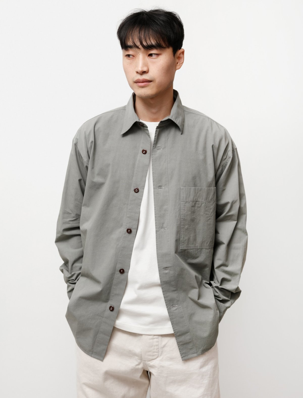 Margaret Howell｜ (MHL OVERSIZED THERMAL - INK (MHSP0505 Margaret Howell]MHL OVERSIZED THERMAL - INK (MHSP0505S24KSU