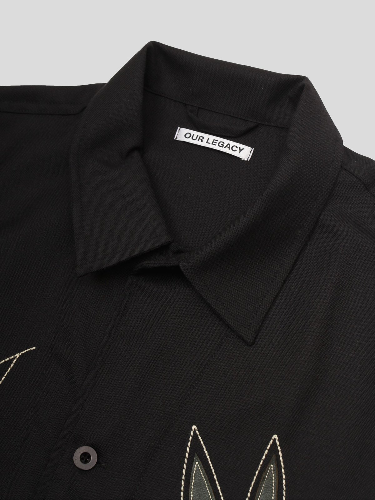 Our Legacy Box Shirt - Black Leaf Embroidery | Garmentory