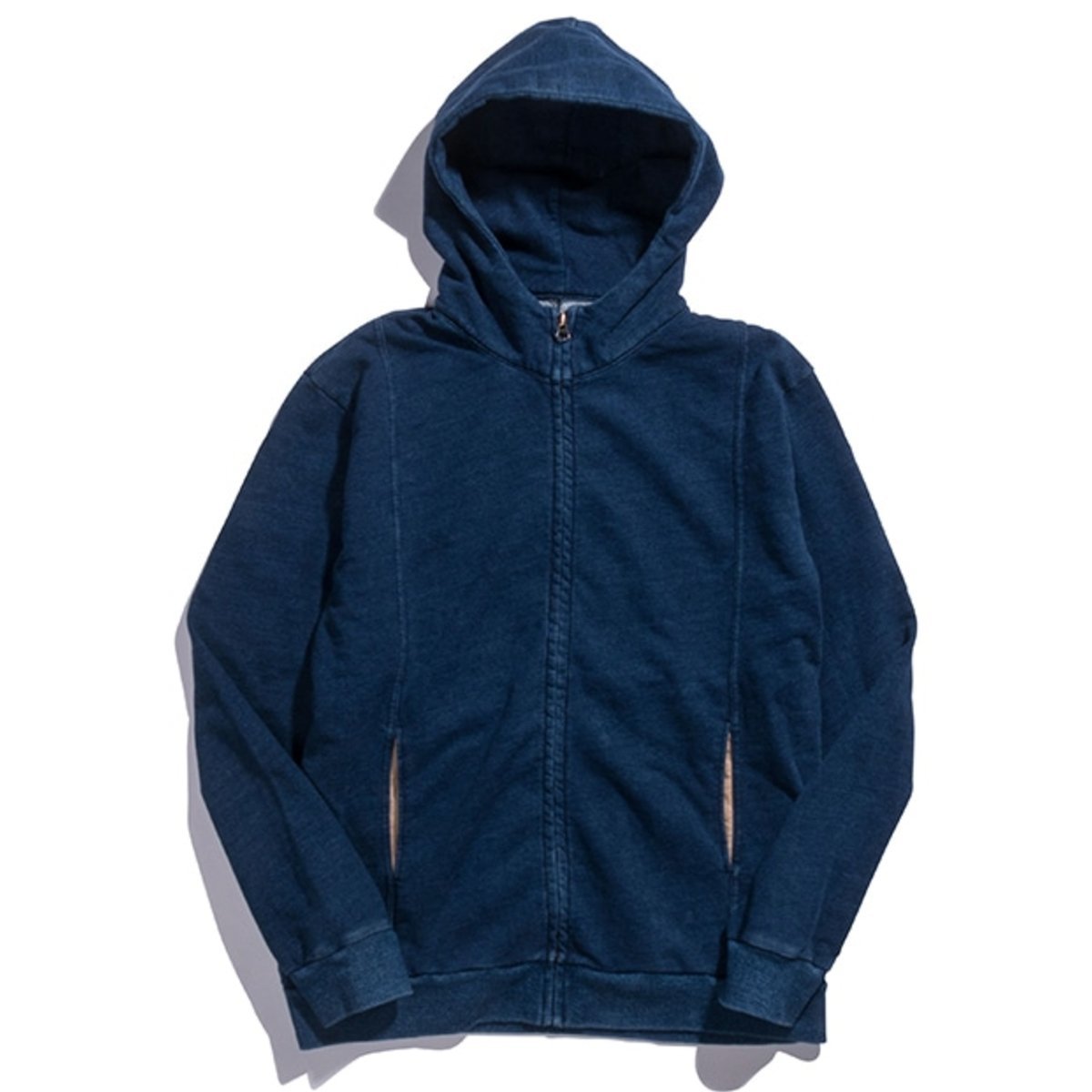 Blue Blue Japan Zip Up Indigo Dyed Hoodie Sweater - Navy - Image 1 of 1
