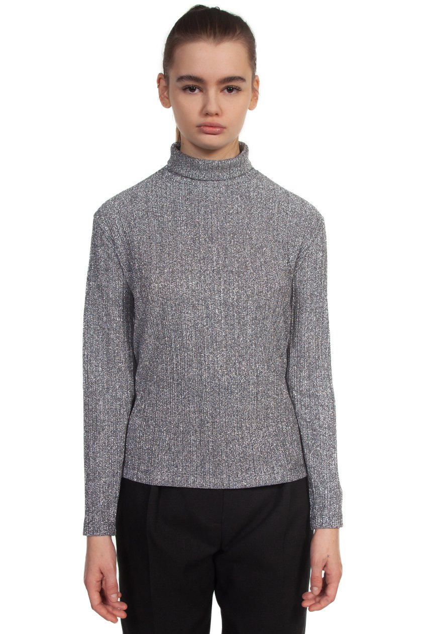 silver polo neck