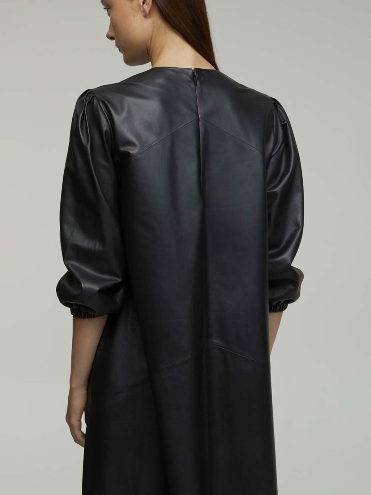closed leather dress - black | Garmentory