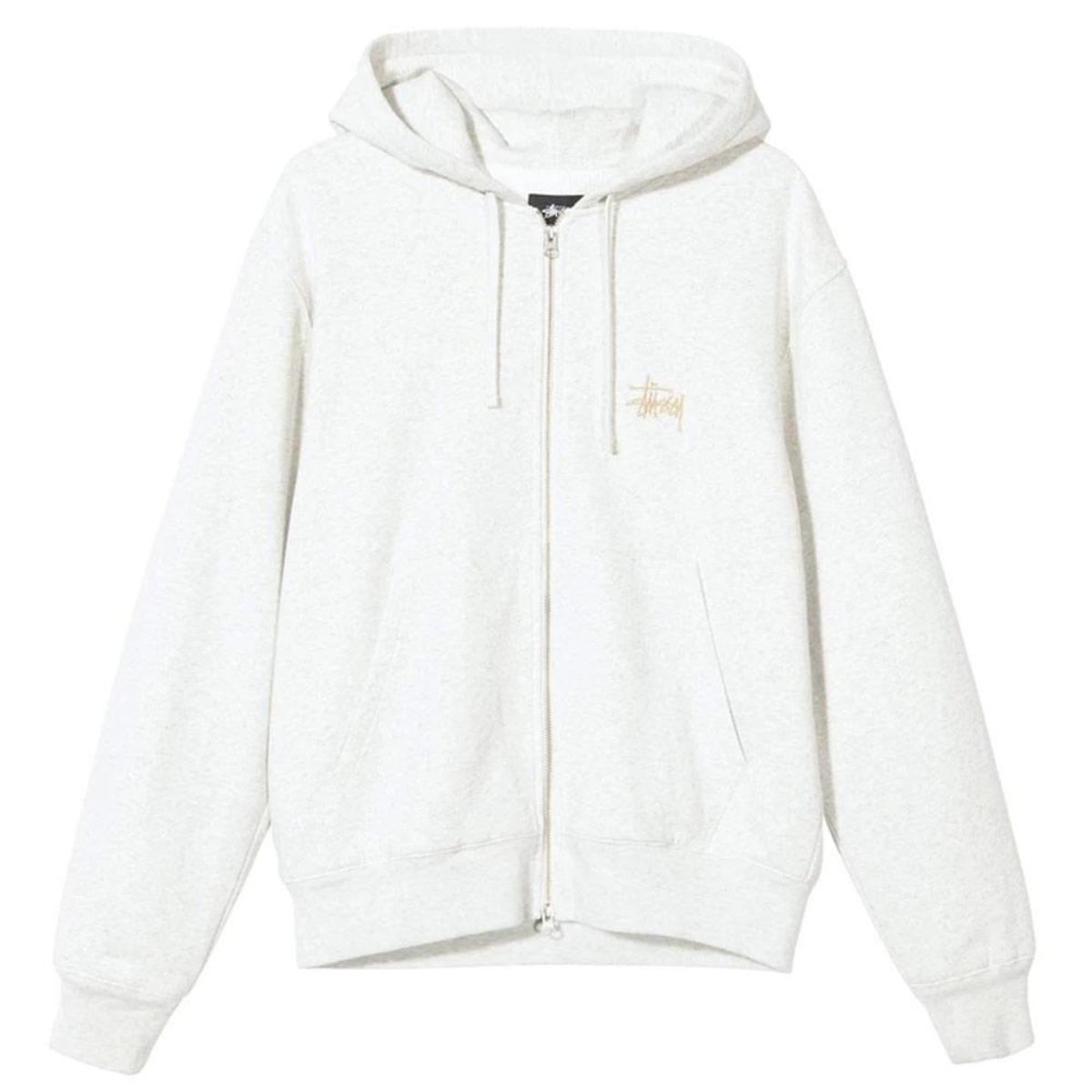 Stussy Thermal Zip Hoodie - Ash Heather | Garmentory