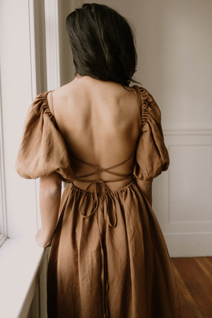 mie mini gozo dress Mie Gozo Dress - Brown
