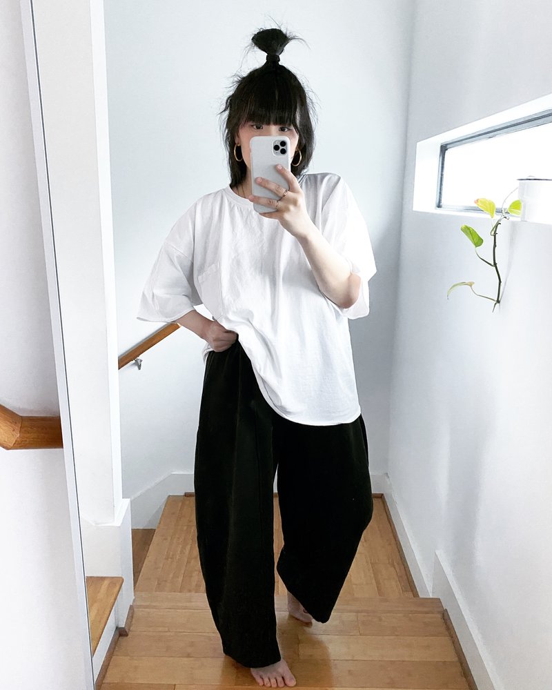 Ilana Kohn Abe Pant - Black Terry | Garmentory