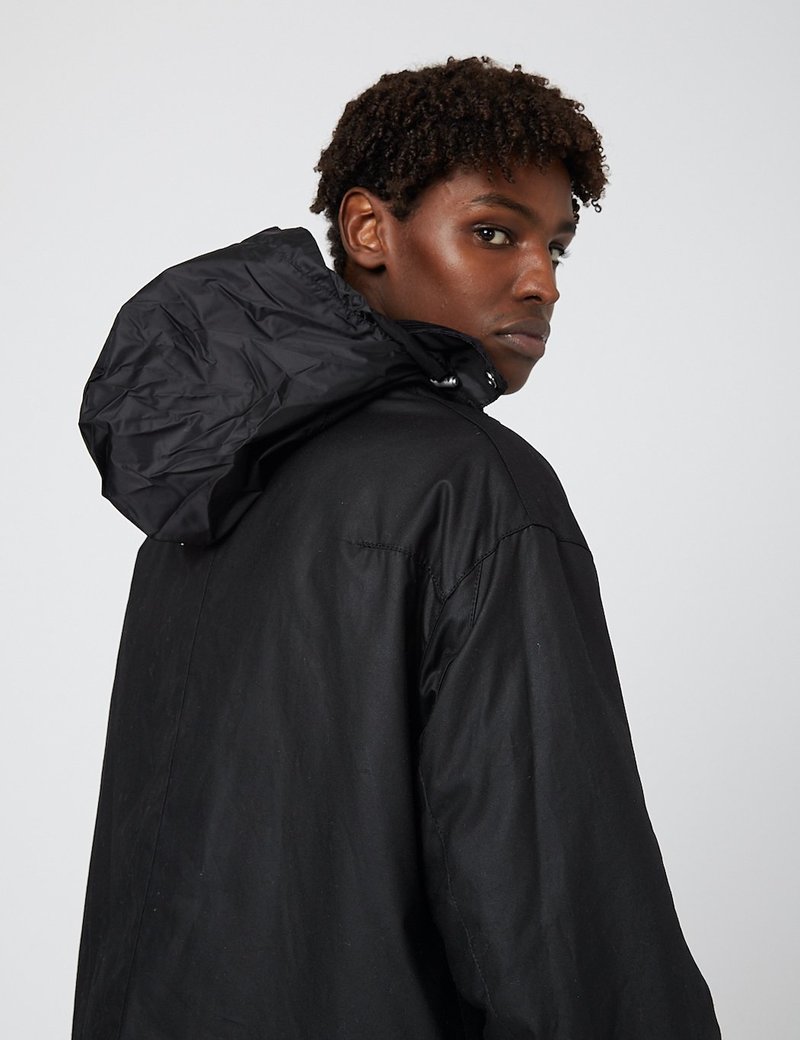 Barbour Gold Standard Supa-Border Waxed Cotton Jacket - Black