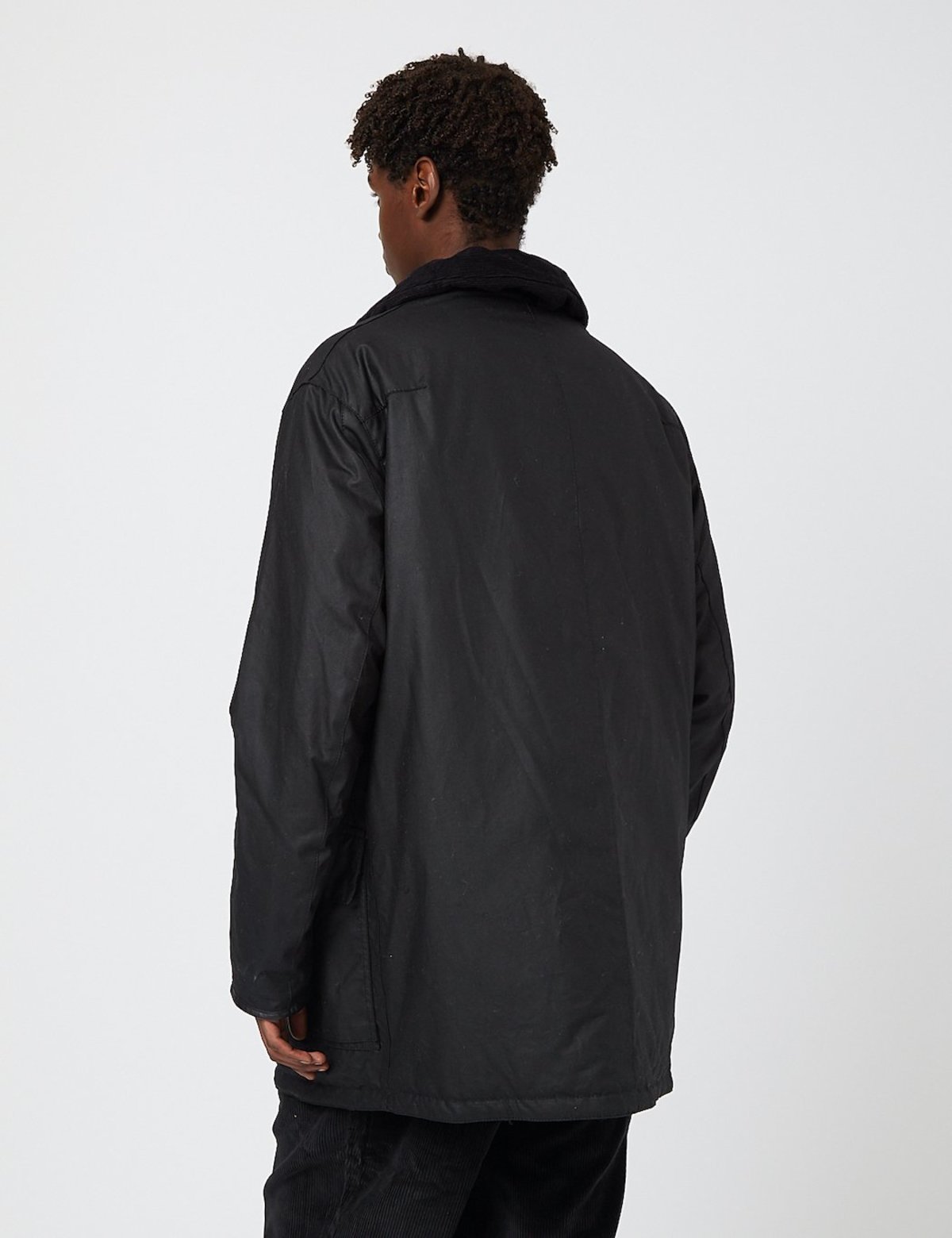 Barbour Gold Standard Supa-Border Waxed Cotton Jacket - Black