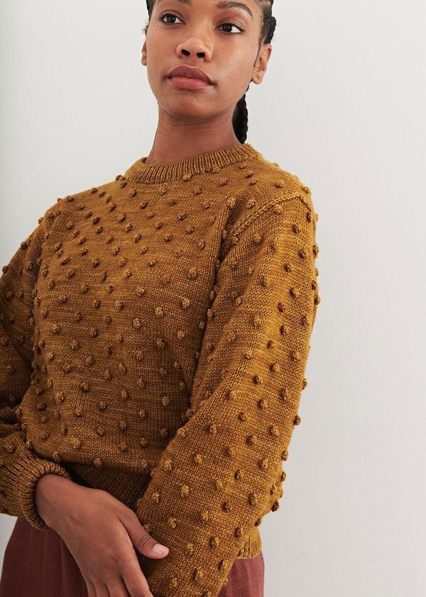 Misha & Puff Popcorn Crew Sweater - Bronze | Garmentory