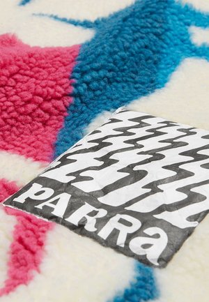 BY PARRA The Jumping Foxes Sherpa Fleece Pullover - off white